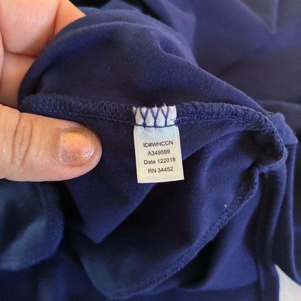 Cuddl Duds Flexwear Blue Sharkbite Hem Dress Midi PXL Petite Pockets Cozy Lounge - Picture 12 of 12